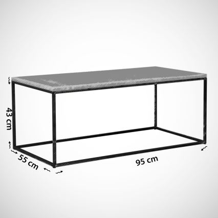 Масичка за кафе COSCO 43x95 cм кафява/бяла