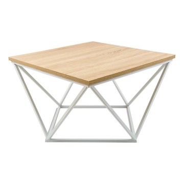 Масичка за кафе CURVED 60x60 см бял/бежов