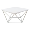 Масичка за кафе CURVED 60x60 см бял