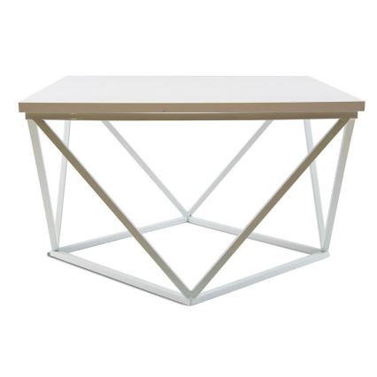 Масичка за кафе CURVED 60x60 см бял