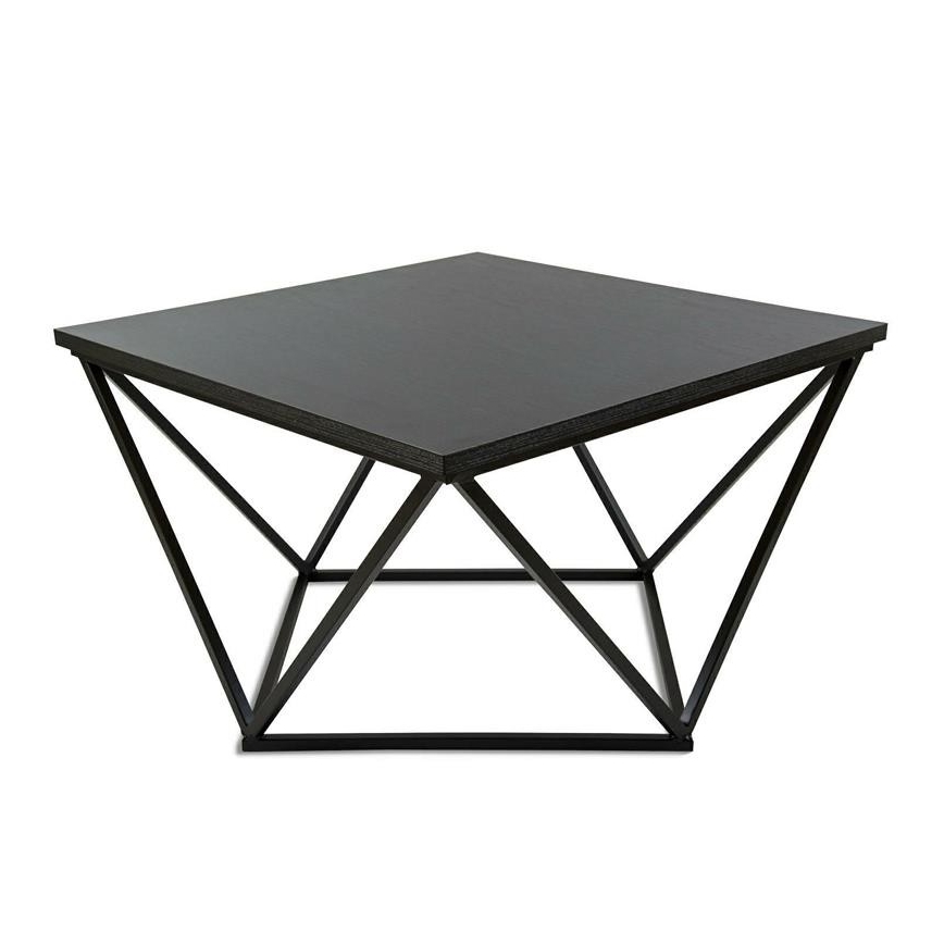 Масичка за кафе CURVED 62x62 см черна