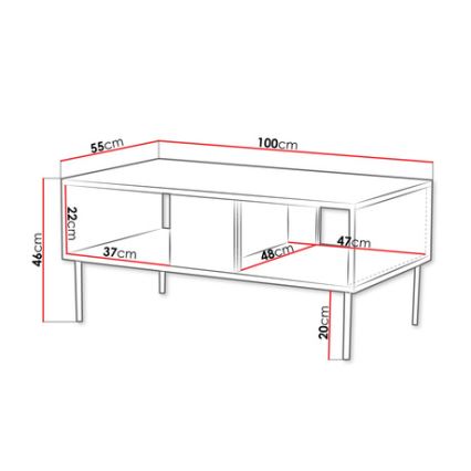 Масичка за кафе DECO 46x100 см орех вармия
