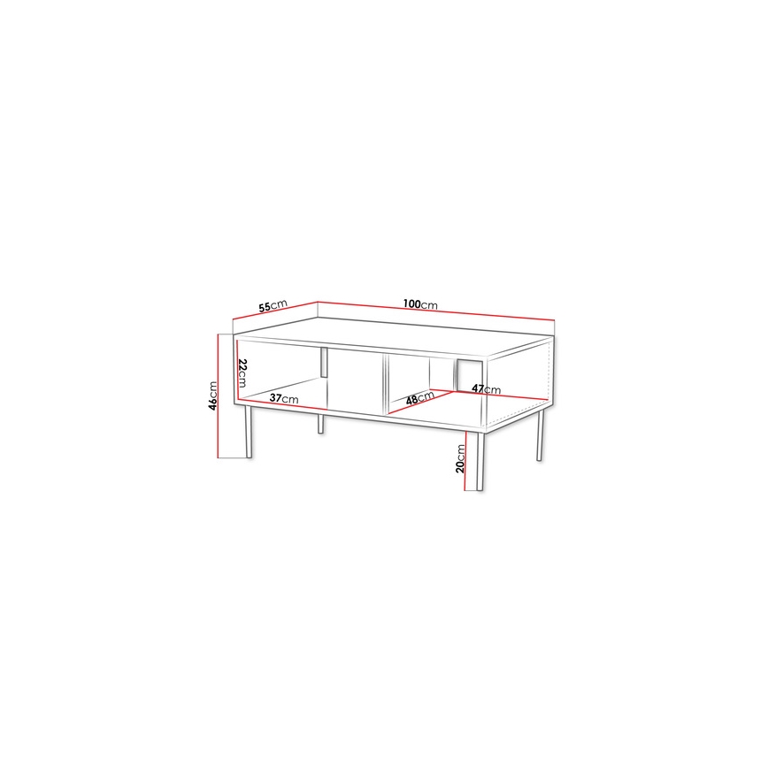 Масичка за кафе DECO 46x100 см орех вармия