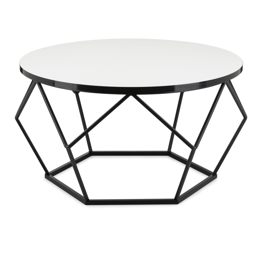 Масичка за кафе DIAMOND 40x70 см бял/черен