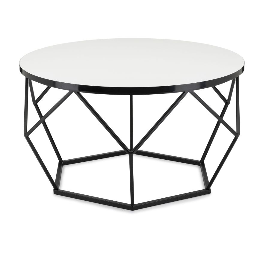 Масичка за кафе DIAMOND 40x70 см бял/черен