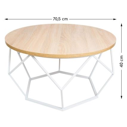 Масичка за кафе DIAMOND 40x70 см бяла/бежова