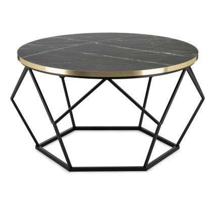 Масичка за кафе DIAMOND 40x70 см черен/златист