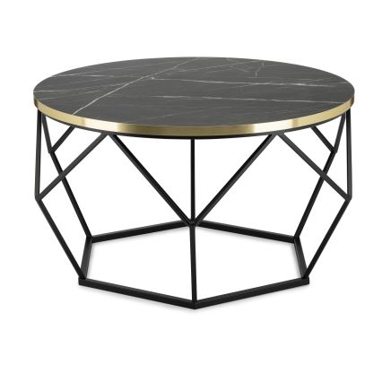 Масичка за кафе DIAMOND 40x70 см черен/златист