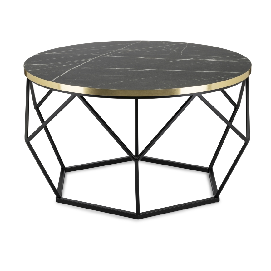 Масичка за кафе DIAMOND 40x70 см черен/златист