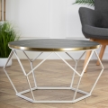 Масичка за кафе DIAMOND 40x70 см златист/черен/бял