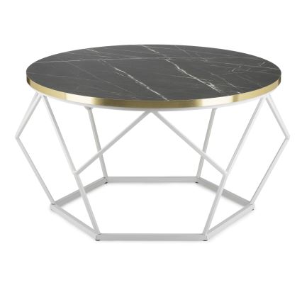 Масичка за кафе DIAMOND 40x70 см златист/черен/бял