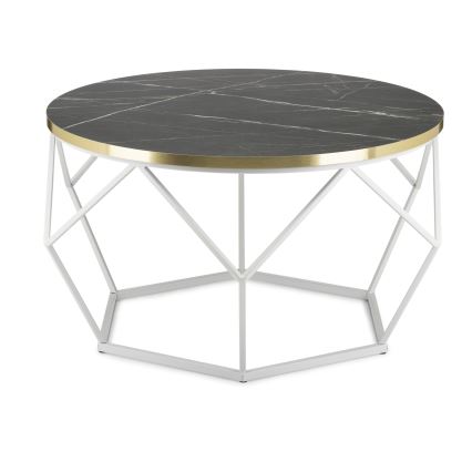 Масичка за кафе DIAMOND 40x70 см златист/черен/бял