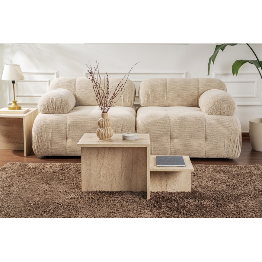 Масичка за кафе HARMONY 40x80 см бежов