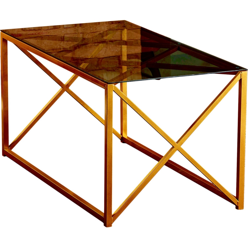 Масичка за кафе ILIOMAR 46,6x94 см златист/черен