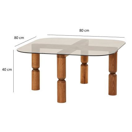 Масичка за кафе KEI 40x80 см кафяв/бронзов