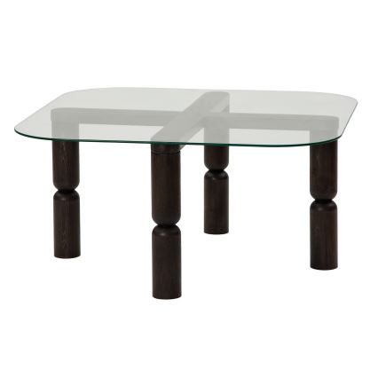 Масичка за кафе KEI 40x80 см кафяв/прозрачен
