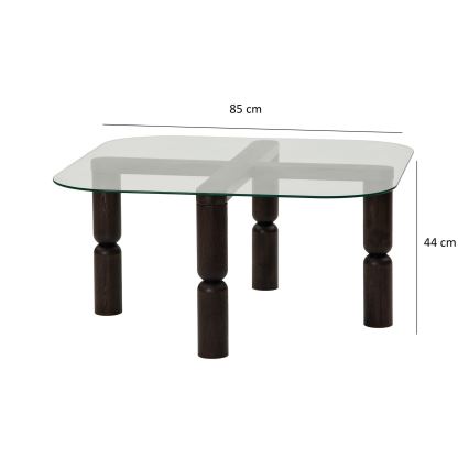 Масичка за кафе KEI 40x80 см кафяв/прозрачен