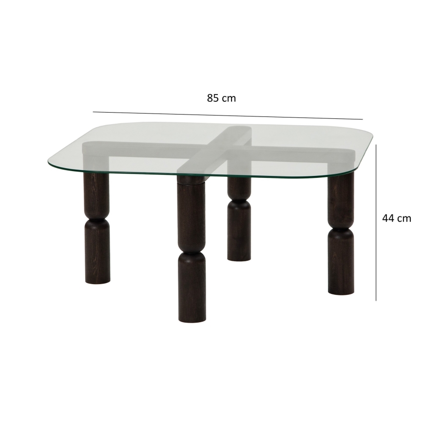 Масичка за кафе KEI 40x80 см кафяв/прозрачен