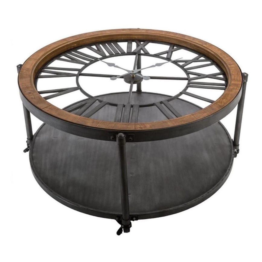 Масичка за кафе с часовник CHRONO 89,5x47 см 1xAA