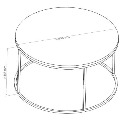 Масичка за кафе STARTIS 80x45 см черен