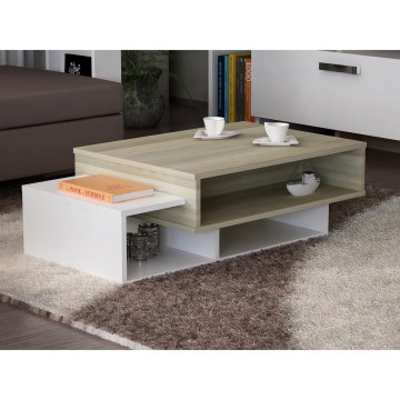Масичка за кафе TAB 32x105 cм бежова/бяла