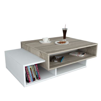 Масичка за кафе TAB 32x105 cм бежова/бяла
