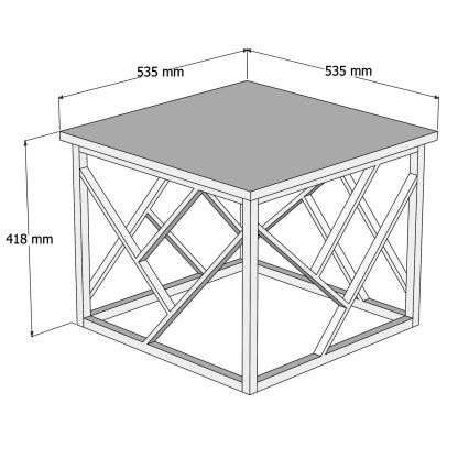 Масичка за кафе WODA 42x53 cм кафява/черна