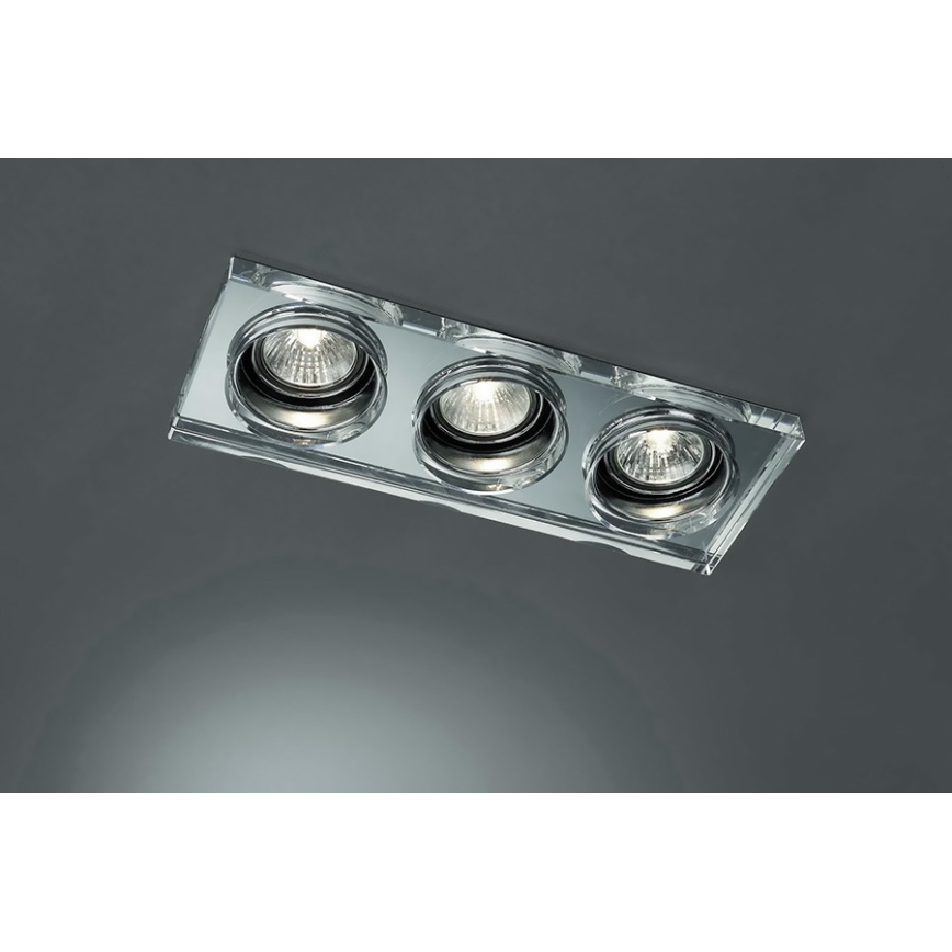 Massive 59563/11/10 - Лампа за вграждане в баня SAPPHIRE 3xGU10/50W/230V IP23