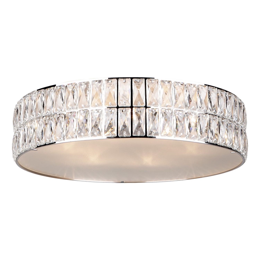 MAXLIGHT C0122 - Плафон DIAMANTE 6xG9/42W/230V Ø 46 см лъскав хром