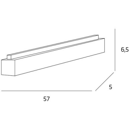 MAXLIGHT C0124 - LED Плафониера LINEAR LED/18W/230V 57 см бял