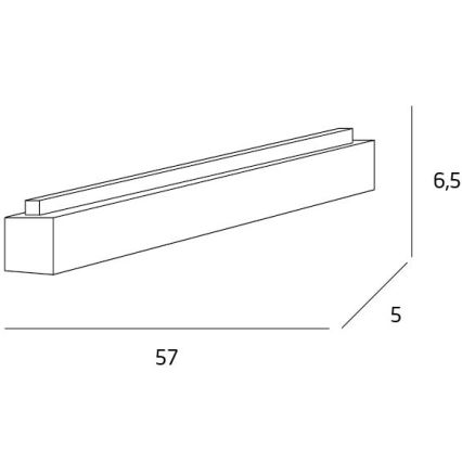MAXLIGHT C0124D - LED Димируем плафон LINEAR LED/18W/230V 57 см бял