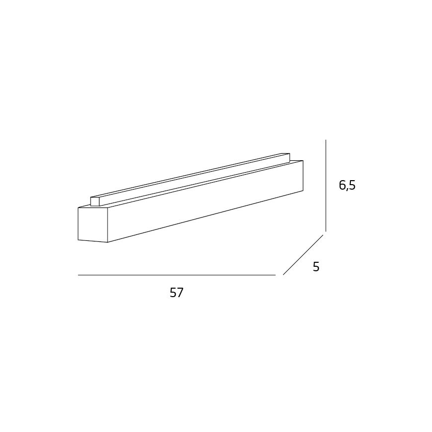 MAXLIGHT C0124D - LED Димируем плафон LINEAR LED/18W/230V 57 см бял