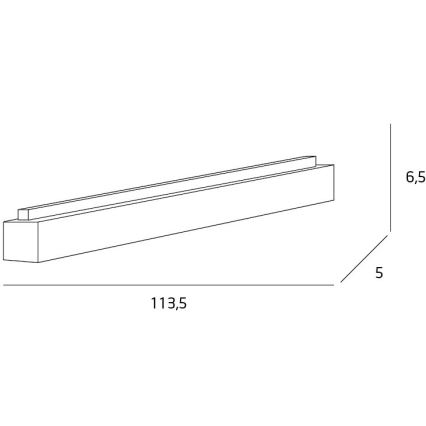 MAXLIGHT C0125D - LED Димируем плафон LINEAR LED/36W/230V 113,5 см бял