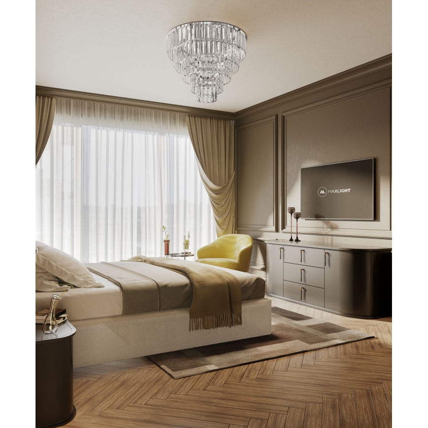 MAXLIGHT C0136 - Плафон MONACO 9xG9/40W/230V Ø 42 см лъскав хром