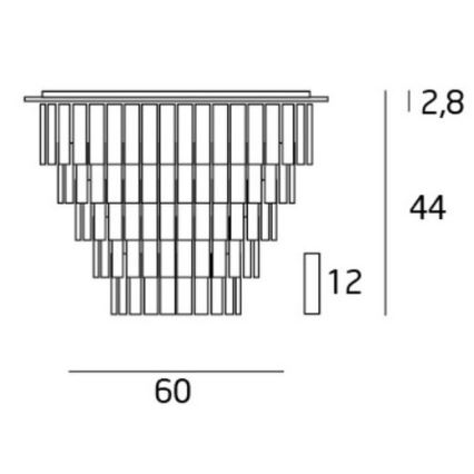 MAXLIGHT C0137 - Плафон MONACO 15xG9/40W/230V Ø 60 см лъскав хром
