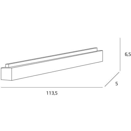 MAXLIGHT C0175 - LED Плафониера LINEAR LED/36W/230V 113,5 см черен