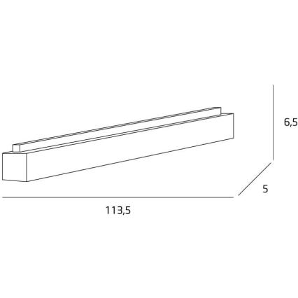 MAXLIGHT C0175D - LED Димируем плафон LINEAR LED/36W/230V 113,5 см черен