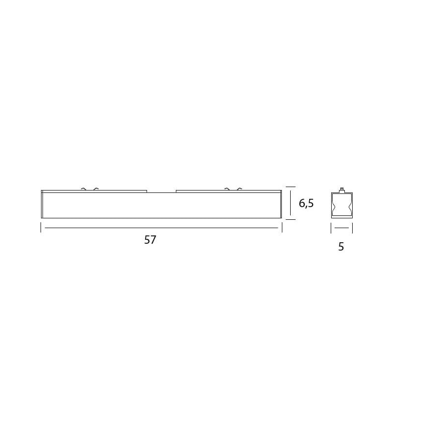 MAXLIGHT C0190 - LED Плафониера LINEAR LED/18W/230V 57 см черен