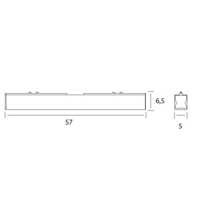 MAXLIGHT C0190D - LED Димируем плафон LINEAR LED/18W/230V 57 см черен