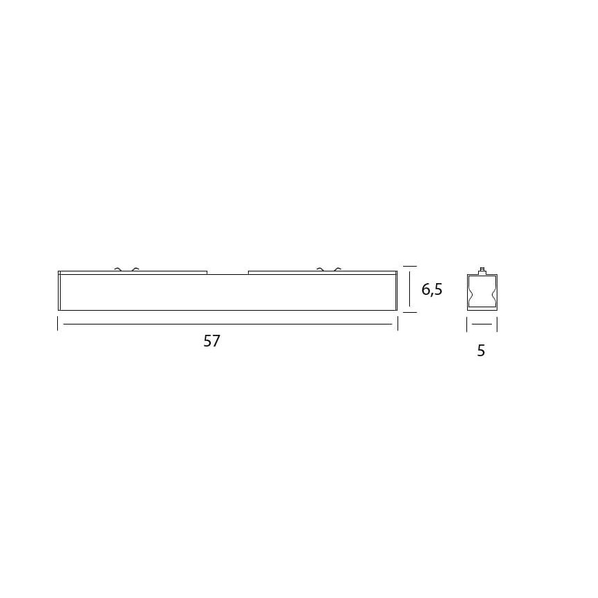 MAXLIGHT C0190D - LED Димируем плафон LINEAR LED/18W/230V 57 см черен