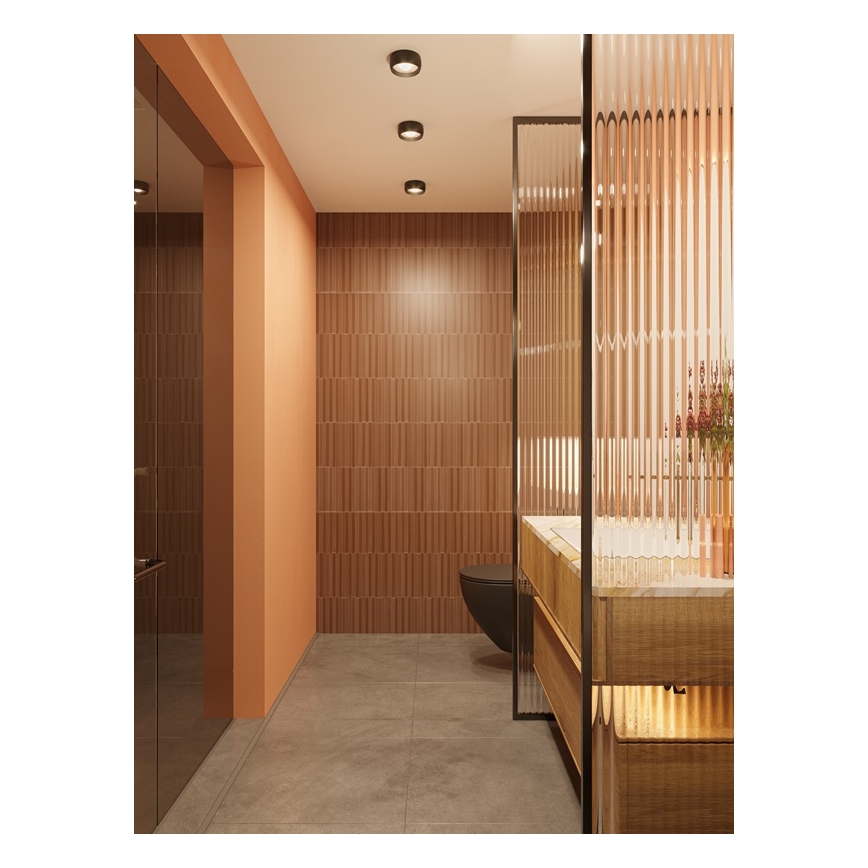 MAXLIGHT C0204 - LED Плафон за баня KODAK LED/8W/230V Ø 10,8 см IP44 черен