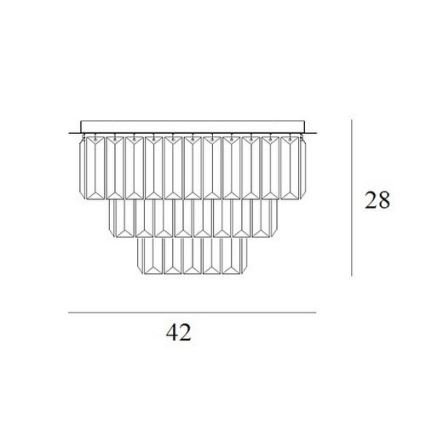 MAXLIGHT C0205 - Плафон MONACO 9xG9/40W/230V Ø 42 см златист