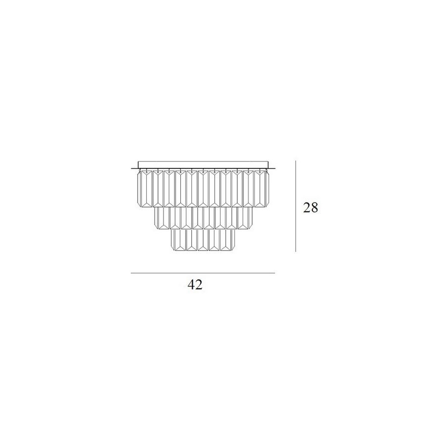 MAXLIGHT C0205 - Плафон MONACO 9xG9/40W/230V Ø 42 см златист