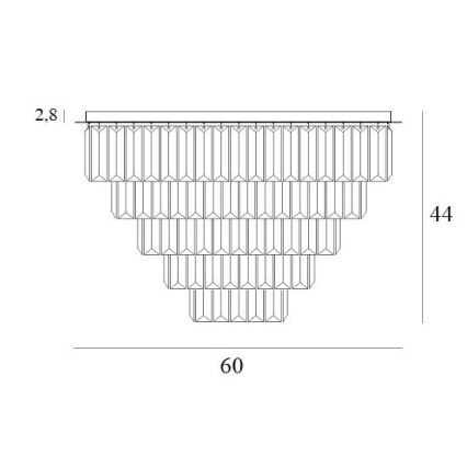 MAXLIGHT C0206 - Плафон MONACO 15xG9/40W/230V Ø 60 см златист