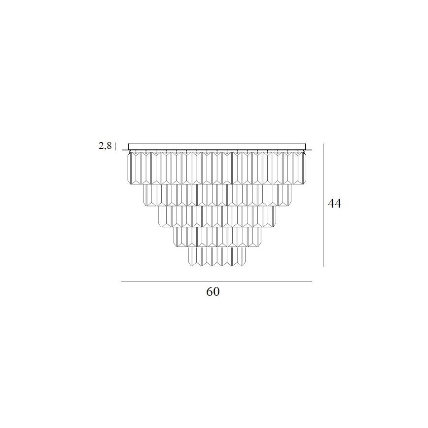 MAXLIGHT C0206 - Плафон MONACO 15xG9/40W/230V Ø 60 см златист