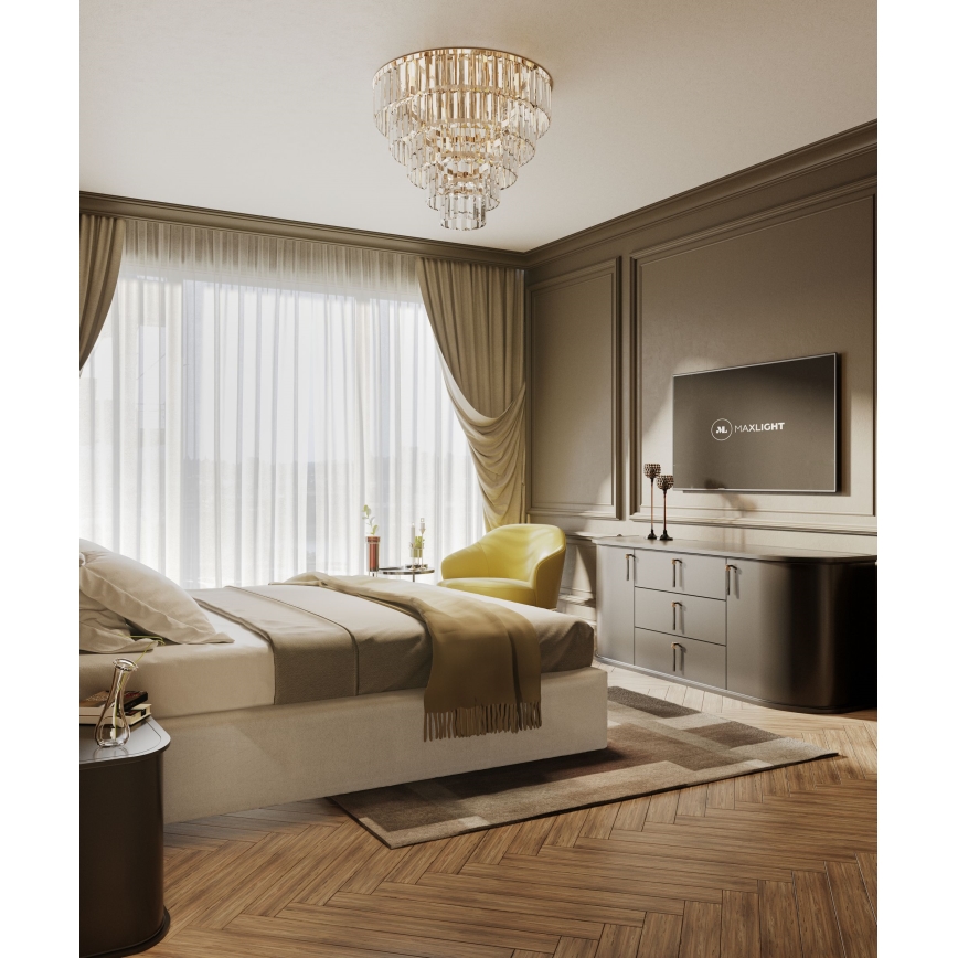MAXLIGHT C0224 - Плафон MONACO 16xG9/40W/230V Ø 80 см златист