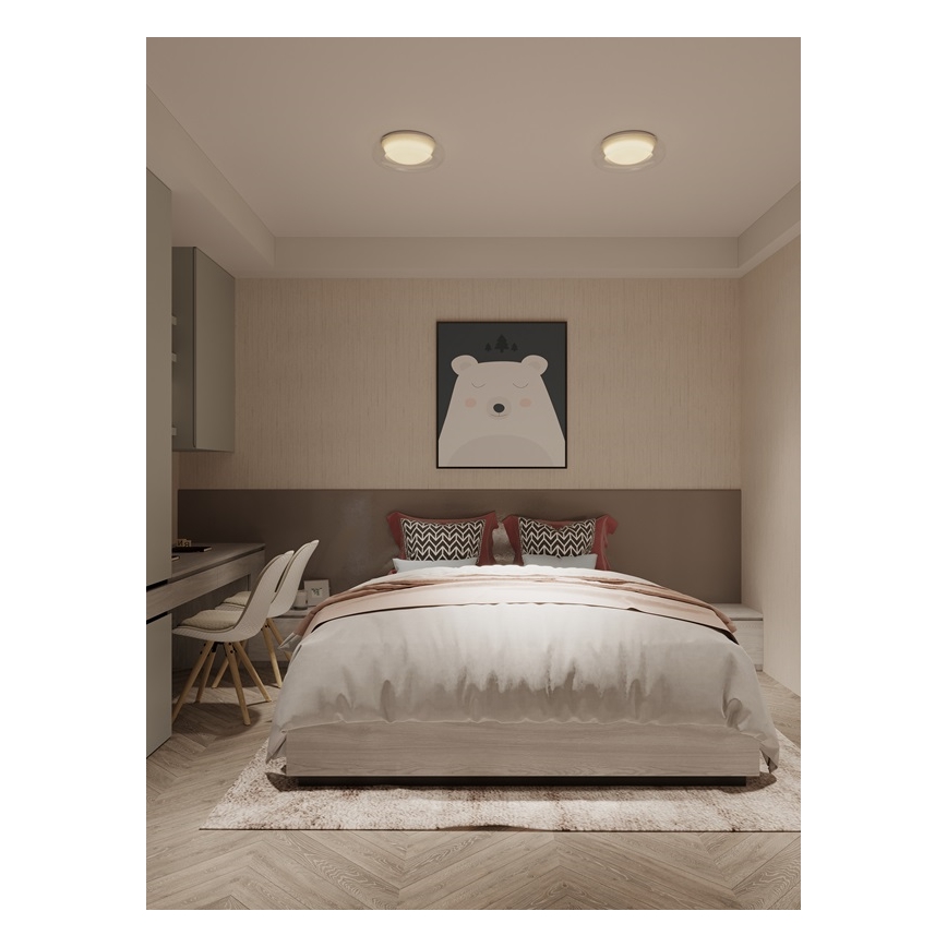 MAXLIGHT C0233 - LED Плафониера DUO LED/10W/230V Ø 34 см бял