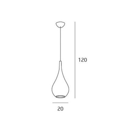 MAXLIGHT P0233 - Пендел DROP 1xE27/40W/230V Ø 20 см черен