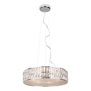 MAXLIGHT P0236 - Пендел DIAMANTE 5xG9/42W/230V Ø 38 см лъскав хром