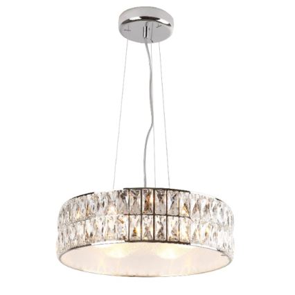 MAXLIGHT P0238 - Пендел DIAMANTE 6xG9/42W/230V Ø 46 см лъскав хром